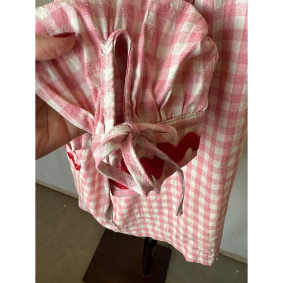 Haptics Jacket Women Large Pink Red Gingham Strawberry Shortcake Cardigan NWT - Picture 7 of 9